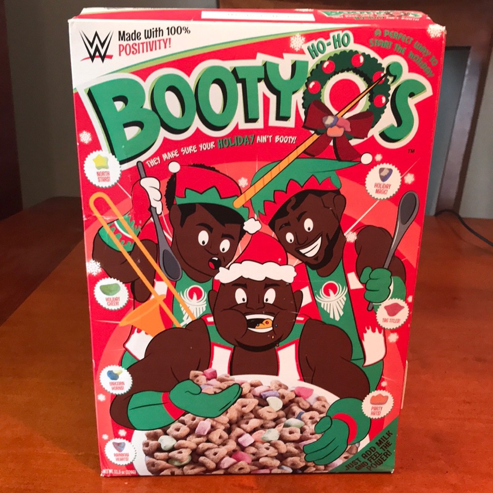 RARE UNOPENED WWE Holiday  Edition BOOTY O’S Cereal GREAT GIFT IDEA
